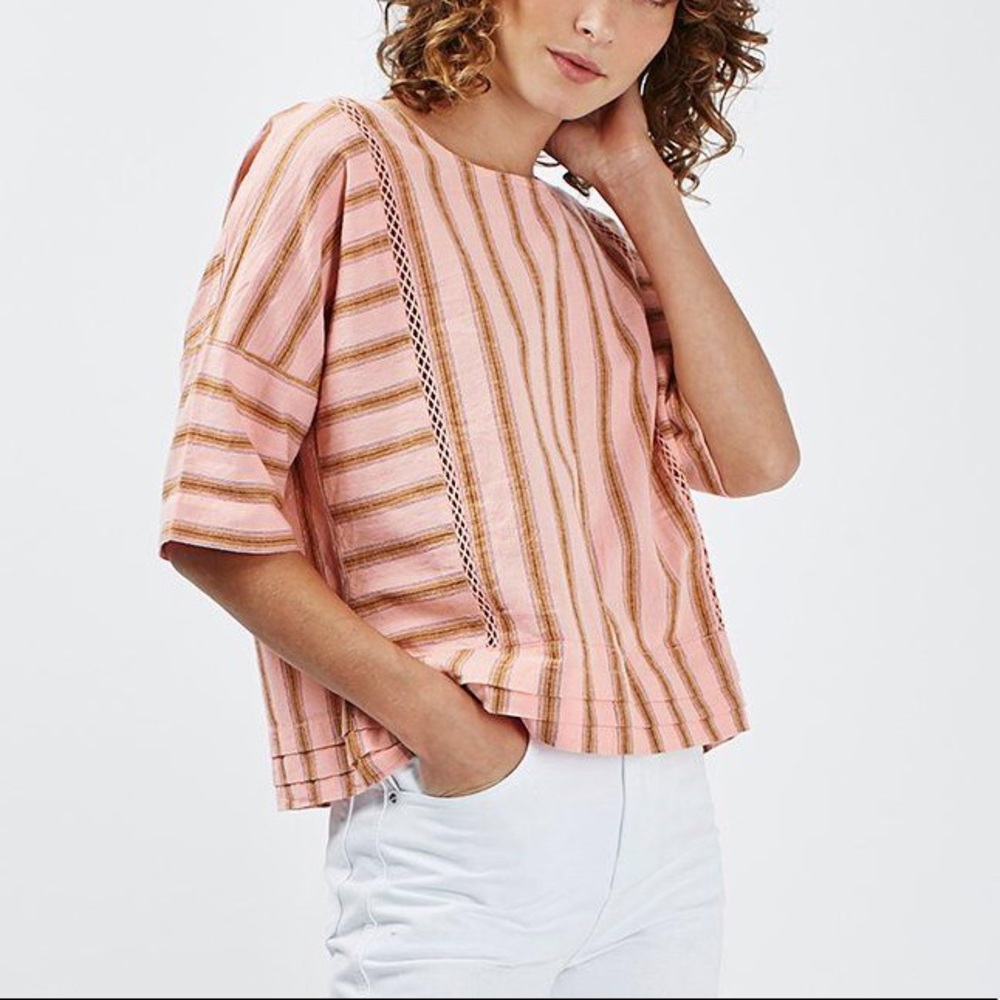 {Topshop} sz 2 stripe mix n match tee